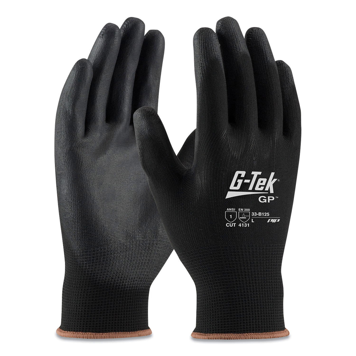 GLOVES,KNIT/POLY,BK,XL